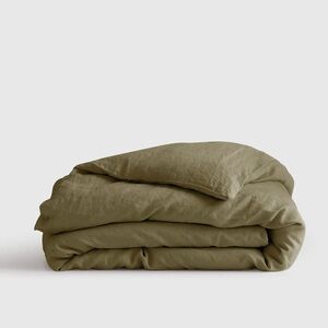 NEW Quince King / Cal King Aloe European Linen Duvet Cover